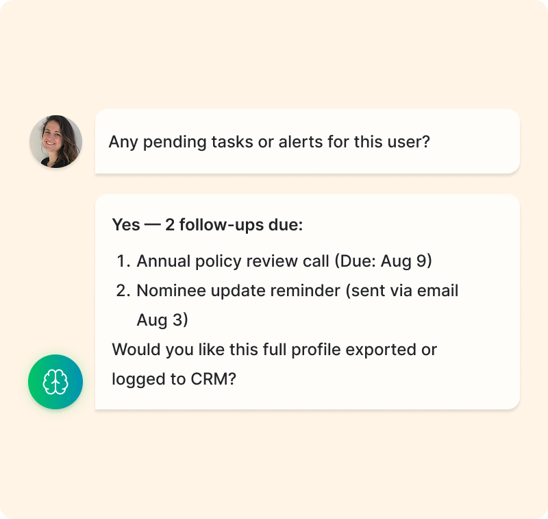 Connect CRMs, Risk Engines & Policy Databases