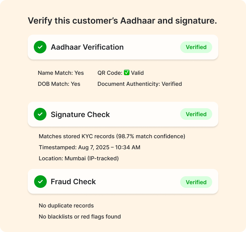 verify customer