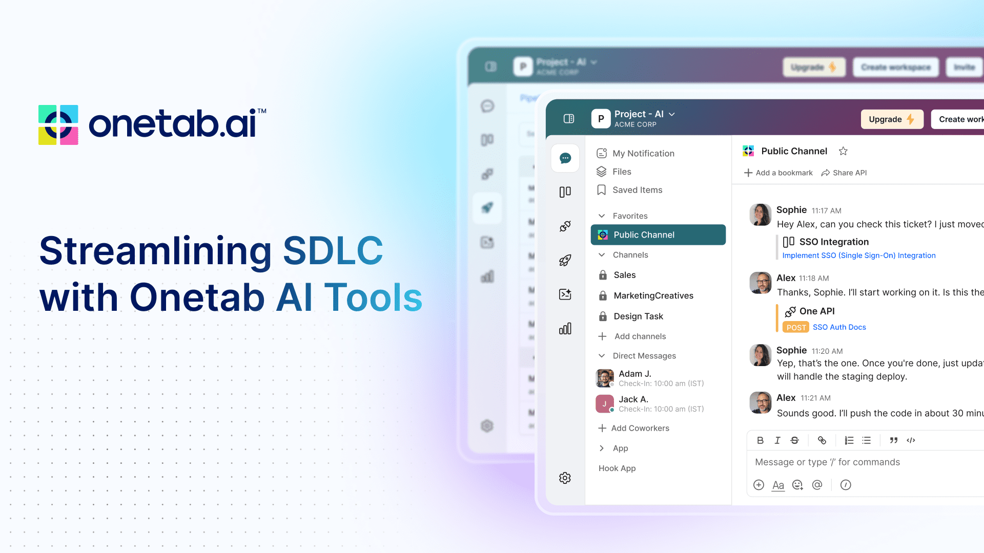Streamlining SDLC with Onetab AI Tools